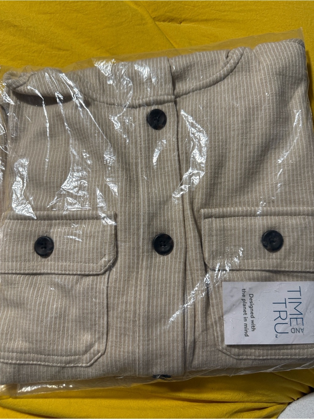 Textured Button-Front Shirt Jacket in Rust - Picture 4 of 6